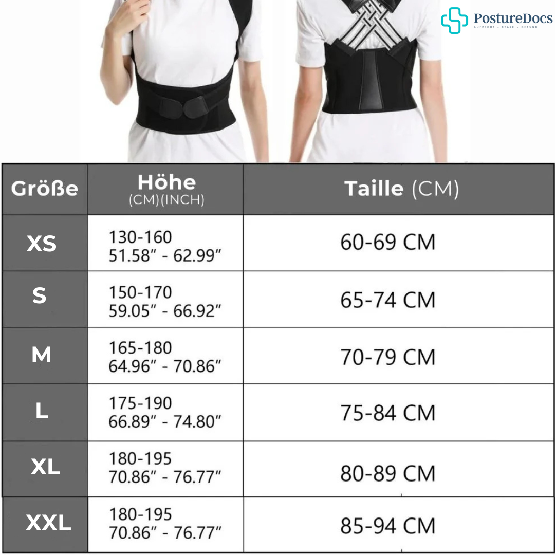 PosturePro - Orthopädische Rücken- und Haltungsorthese für den Alltag